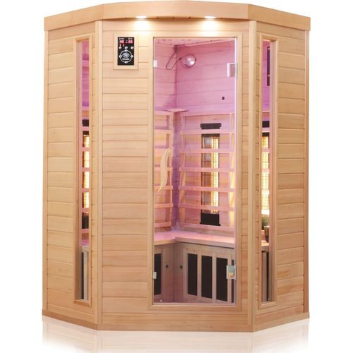 4251575101524 - Infrarotkabine Infrarotsauna lakefield 3 inkl Vollspektrumstrahler für 2-3 Personen - LED-Farblicht - Wärmekabine mit Radio Bluetooth 140 cm x 140 4251575101524 - Infrarotkabine Infrarotsauna lakefield 3 inkl Vollspektrumstrahler für 2-3 Personen - LED-Farblicht - Wärmekabine mit Radio Bluetooth 140 cm x 140