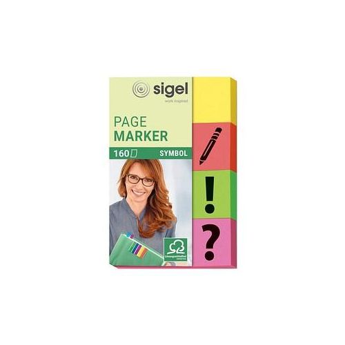 4004360934445 - SIGEL Haftmarker 4x40 Haftmarker Symbole gelb orange grün rosa Symbole 4004360934445 - SIGEL Haftmarker 4x40 Haftmarker Symbole gelb orange grün rosa Symbole