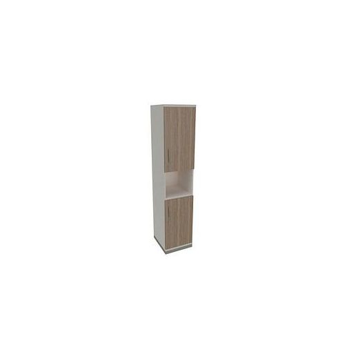 4260429769230 - Regalschrank Sidney 4260429769230 weiß eiche natur  4 Fachböden 400 cm 442 cm