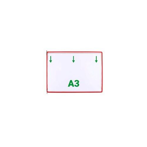 3377991181030 - Sichttafeln DIN A3 quer rot Öffnung oben 3377991181030 118103 10 Stück