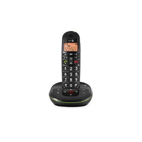 7322460056650 - DORO PhoneEasy 105wr - Schnurlostelefon mit Anrufbeantworter + Anruferkennung - DECTGAP - Schwarz (380102)