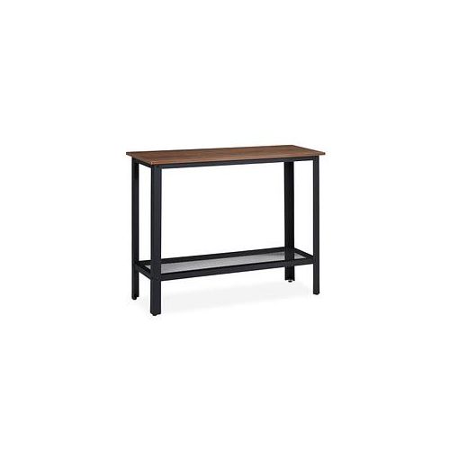 4052025294021 - Konsolentisch Industrie Design Metallgestell schmal Ablagetisch für Flur 80 x 1015 x 35cm schwarz braun - Relaxdays