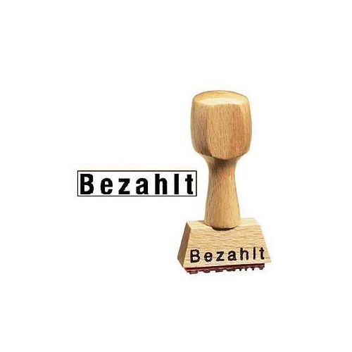 4044589132307 -  Textstempel L214 mit Text Bezahlt Holz braun 4044589132307 Head