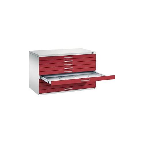 4067521473702 - CP 7100 Planschrank lichtgrau rubinrot 10 Schubladen 1100 x 765 x 760 cm 4067521473702 - CP 7100 Planschrank lichtgrau rubinrot 10 Schubladen 1100 x 765 x 760 cm