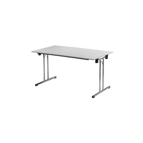 3700245507896 - Schreibtisch TPCH167G 74cm (H) 160x70cm (BxT) rechteckig grau   chrom 3700245507896 SODEMATUB