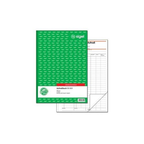 4004360828294 - SIGEL Bauformulare Aufmaßbuch Aufmaßbuch A41-Fach SD069 DIN A4 1x 50 Seiten