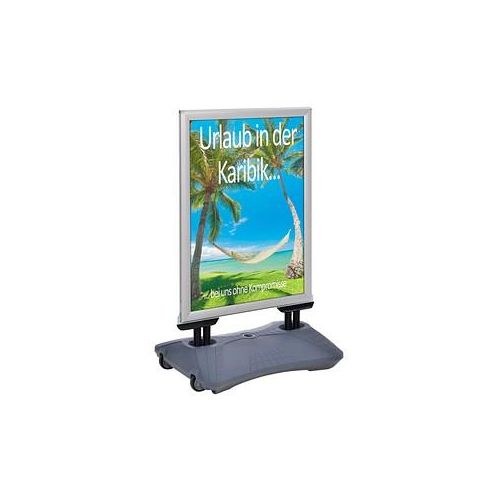 4260577740655 - update displays Kundenstopper WindPro Plus silber DIN A1 2 Fächer