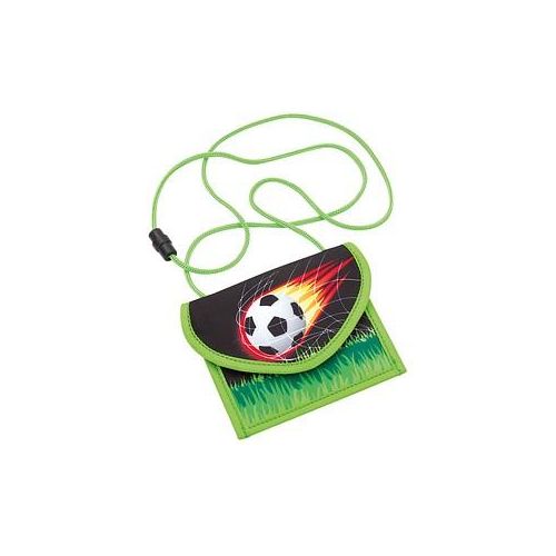 4003801860657 - WEDO Brustbeutel FUSSBALL 3 Fächer aus Polyester Maße (B)140 x (T)7 x (H)108 mm mit Sicherheitskordel - 1 Stück (241 3001)