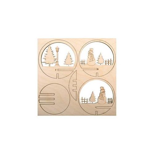 4006166812125 - Bastelholz natur Steckteile Schneemann Ø 75 cm