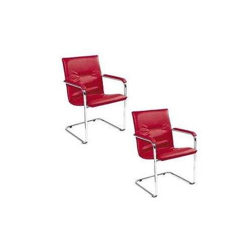 4045513003724 - Schwingstühle rot Kunstleder 4045513003724 RUMBA CHROM V79N 2 Stück