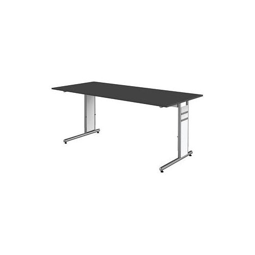 4044917431416 - Priola höhenverstellbarer Schreibtisch anthrazit rechteckig C-Fuß-Gestell silber 1800 x 800 cm 4044917431416 - Priola höhenverstellbarer Schreibtisch anthrazit rechteckig C-Fuß-Gestell silber 1800 x 800 cm