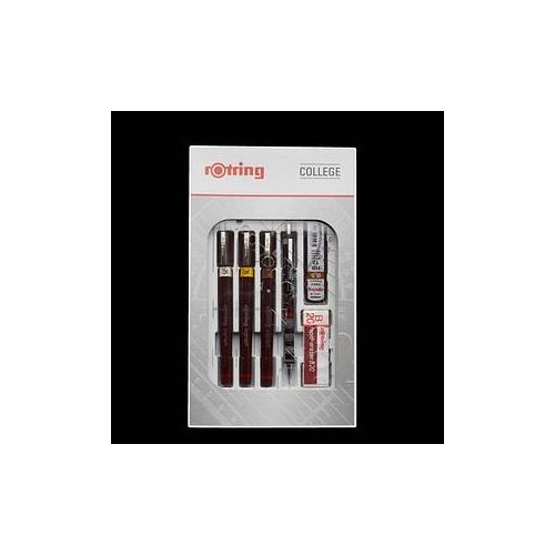 3501170699386 - rOtring Isograph Fineliner College Set | 3 Isograph Tuschefüller (025 mm 035 mm und 050 mm) Tikky Druckbleistift (05mm) und Zubehör