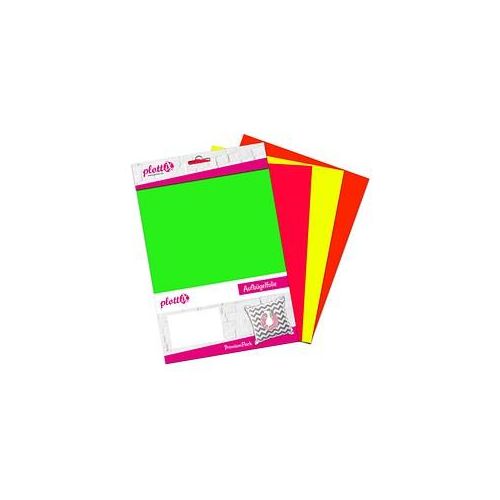 0767523755953 - PremiumFlock Neon Aufbügelfolie farbsortiert (neon) Flock-Folie 200 cm x 300 cm 0767523755953 4 Stück