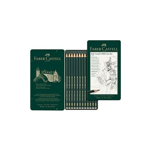 4005401190653 - FABER-CASTELL Castell 9000 Art Set Bleistift-Set 8B bis 2H grün 12 St