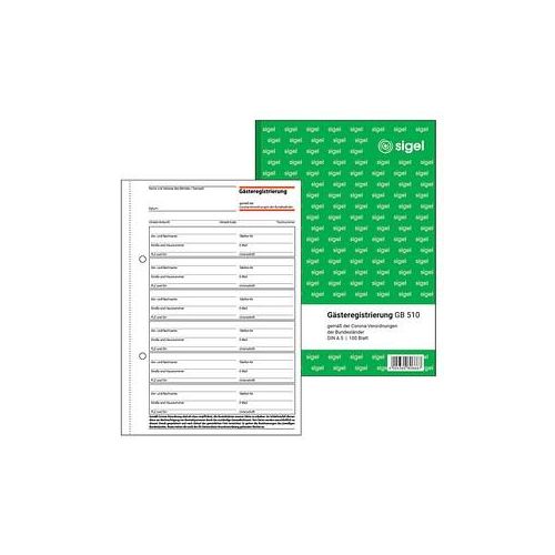 4004360806667 - Formularbuch Gästeregistrierung - A5 100 Blatt 4004360806667 SI