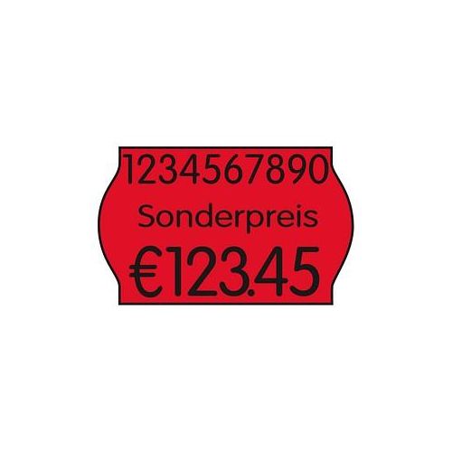 4023218960818 - Preisetiketten 9420479 26x16mm leuchtrot permanent 21600 Etiketten 4023218960818 18 Rolle