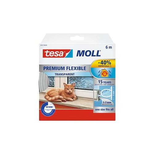 4042448920959 - tesa tesamoll® Premium Flexible Fenster-Dichtungsband transparent 90 mm x 60 m 1 Rolle