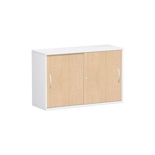 4038933487083 - Schiebetürenschrank Flex S-312253-BW weiß buche 1 Fachboden 1200 x 425 x 798 cm