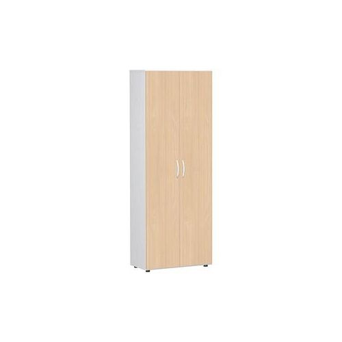 4038933486550 - Aktenschrank Flex S-386002-BW weiß buche 5 Fachböden 800 x 420 x 2160 cm