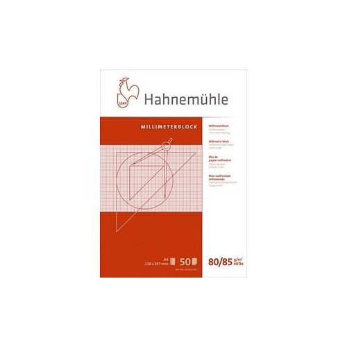 4011367625610 - Millimeterpapier A4 rot opak 80 85g 1mm-Teilung 50 Blatt 4011367625610 Hahnemühle