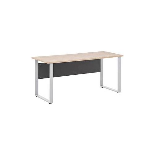 4260637314901 - 1500 Schreibtisch anthrazit eiche hell rechteckig Kufen-Gestell silber 1600 x 650 cm 4260637314901 MÖBELPARTNER