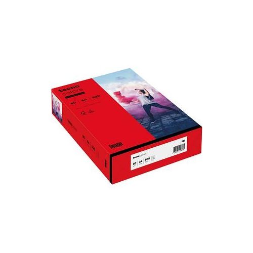 4011211076551 - Farbiges Kopierpapier tecno colors DIN A4 80 g m² intensivrot 1 Paket = 500 Blatt