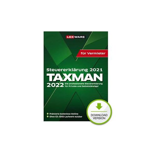 9783648151372 - LEXWARE TAXMAN Vermieter 2022 (für das Steuerjahr 2021) Software Vollversion (Download-Link)