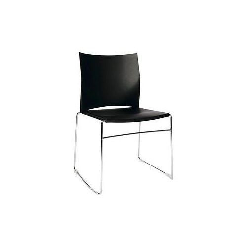 4014296066127 - W-Chair schwarz Besucherstühle ungepolstert ohne Armlehnen 4014296066127 CH490-0 4 Stück