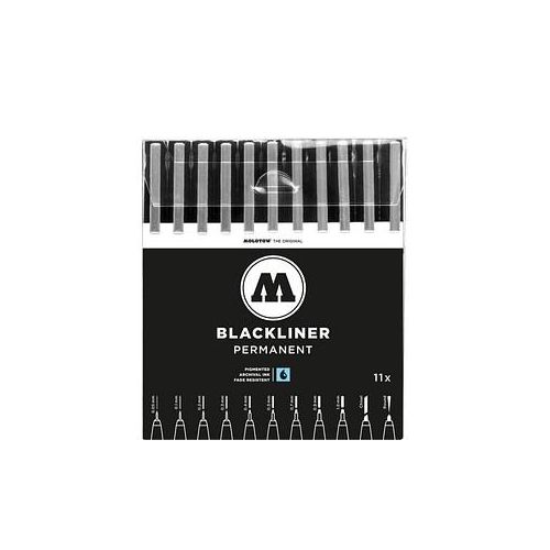 4250397639369 - BLACKLINER Complete Fineliner schwarz 005 01 02 03 04 05 07 09 10 mm 4250397639369 MOLOTOW 52-MO200485