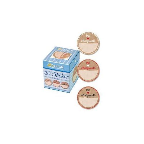 4004182568187 - Z-Design Stickeretikett 38mm bunt Selbstgemacht 50 Etik Pack 4004182568187 50 Stück