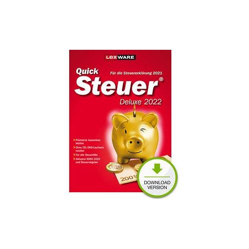 9783648153659 - LEXWARE QuickSteuer Deluxe 2022 (für das Steuerjahr 2021) Software Vollversion (Download-Link)