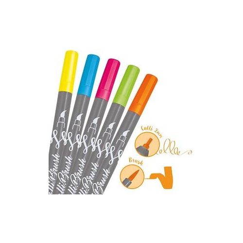 4014421190789 - CalliBrush Double Brush-Pens farbsortiert 4014421190789 19078 5 Stück