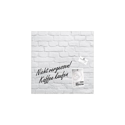 4004360849992 - Glas-Magnetboard artverum GL 164 48x48cm weiß Design White Klinker 4004360849992 Sigel