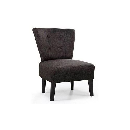 3660141230352 - Lounge Sessel BRIGHTON Stoffbezug Vintage-Look Massivholzbeine anthrazit