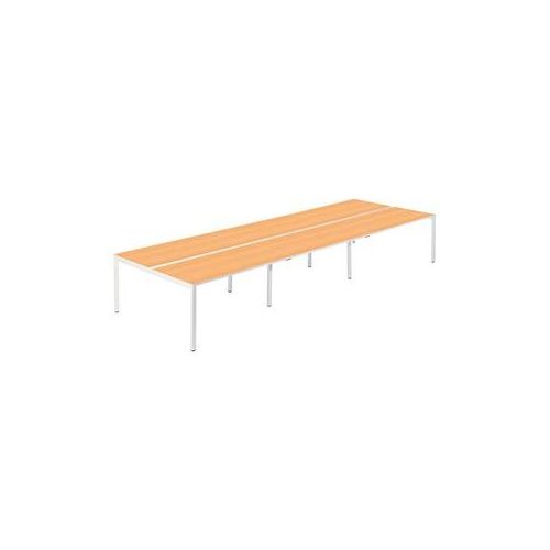 3660141255003 - Doppelschreibtisch easyDesk B6P80X1601323 75cm (H) 480cmx166cm (BxT) rechteckig buche   Weiß 3660141255003 PAPERFLOW