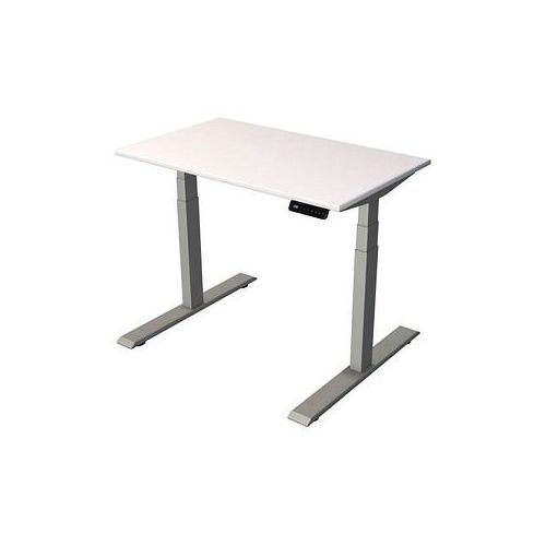 4044917441132 - Sitz-Steh-Schreibtisch Smart office 10188510 elektrisch höhenverstellbar 63-127cm (H) 100cmx60cm (BxT) rechteckig weiß   Sil