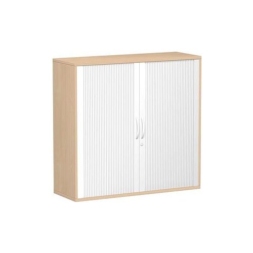 4038933486802 - Flex Rollladenschrank buche silber 2 Fachböden 1200 x 425 x 1182 cm