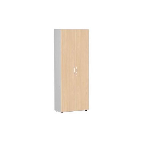 4038933486635 - Garderobenschrank Flex S-386128-BL lichtgrau buche 2 Fachböden 800 x 420 x 2160 cm