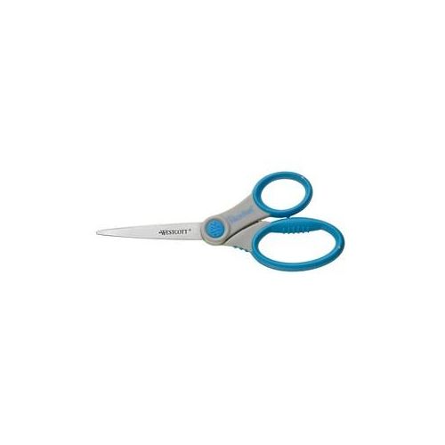 4027521307704 - WESTCOTT Schere Microban Softgrip Länge 180 mm grau blau