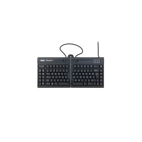 0607998800126 - PC-Tastatur Freestyle 2 RGOKB800PB-DE mit Kabel (USB) ergonomisch geteilt leise Sondertasten schwarz