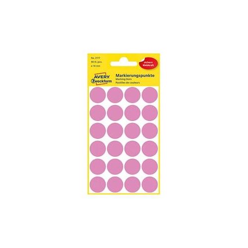 4004182040294 - AVERY Zweckform Klebepunkte Markierungspunkte rosa Ø 18mm Ø 180 mm Rosa