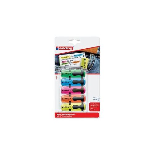 4004764958795 - Textmarker-Set mini highlighter 4751999 Set 5-farbig sortiert 1-3mm Keilspitze 4004764958795 5 Stück