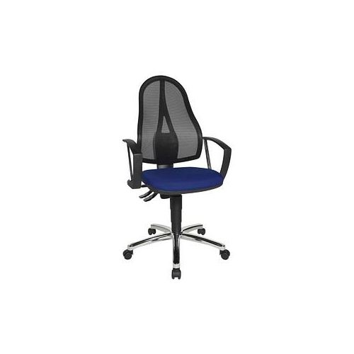 4014296238319 - Bürostuhl Point 60 Netz Plus G260 Stoff blau Gestell chrom