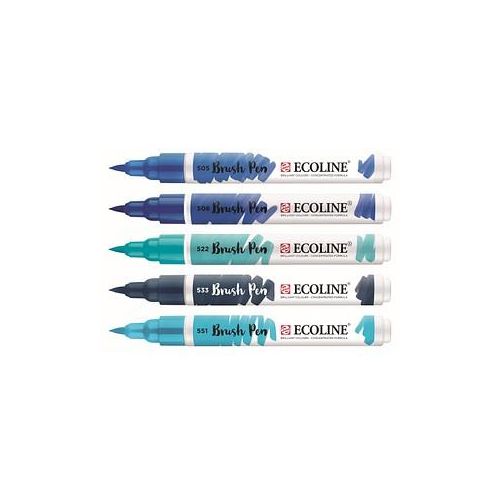 8712079408213 - 5 Brush-Pens blau 8712079408213 5 Stück