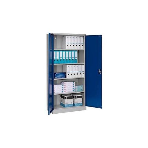 4260090179963 - AKTION Stahlschrank 108850 lichtgrau enzianblau 920 x 420 x 1950 cm zerlegt