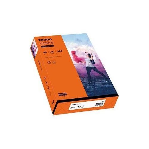 4011211076797 - Farbiges Kopierpapier tecno colors DIN A4 80 g m² intensivorange 1 Paket = 500 Blatt