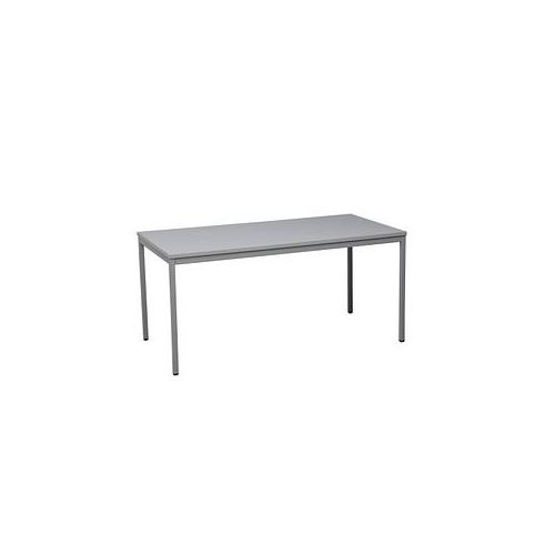 4260090177020 - Mehrzwecktisch grau rechteckig Vierkantrohr grau 1400 x 600 x 750 cm