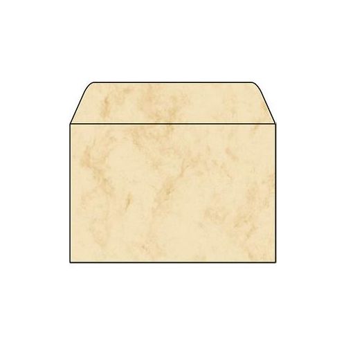 4004360961984 - Designbriefumschläge C6 ohne Fenster nassklebend 90g Marmor beige 4004360961984 25 Stück