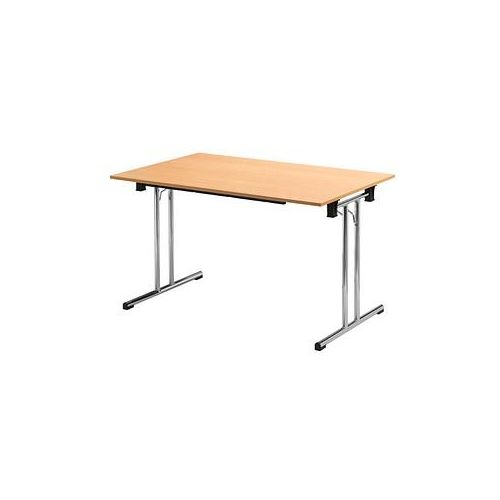 3700245507902 - Schreibtisch TPCH147H 74cm (H) 140x70cm (BxT) rechteckig buche   chrom 3700245507902 SODEMATUB