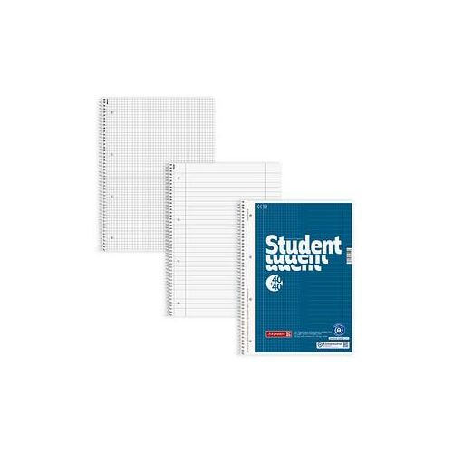 4061947034196 - Collegeblock 10-6781701 Student DUO Lineatur 27 + Lineatur 28   liniert+kariert mit Rand innen außen A4 70g blau 80 Blatt 4